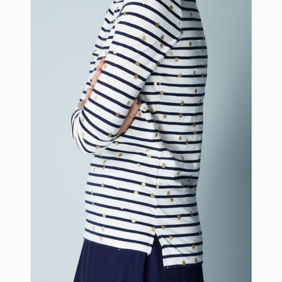 Boden Tops - Boden Breton Glitter Spot Striped Top